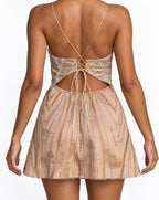 Pink Gold Mini Dress