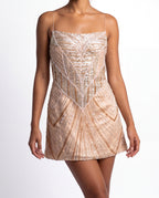 Pink Gold Mini Dress