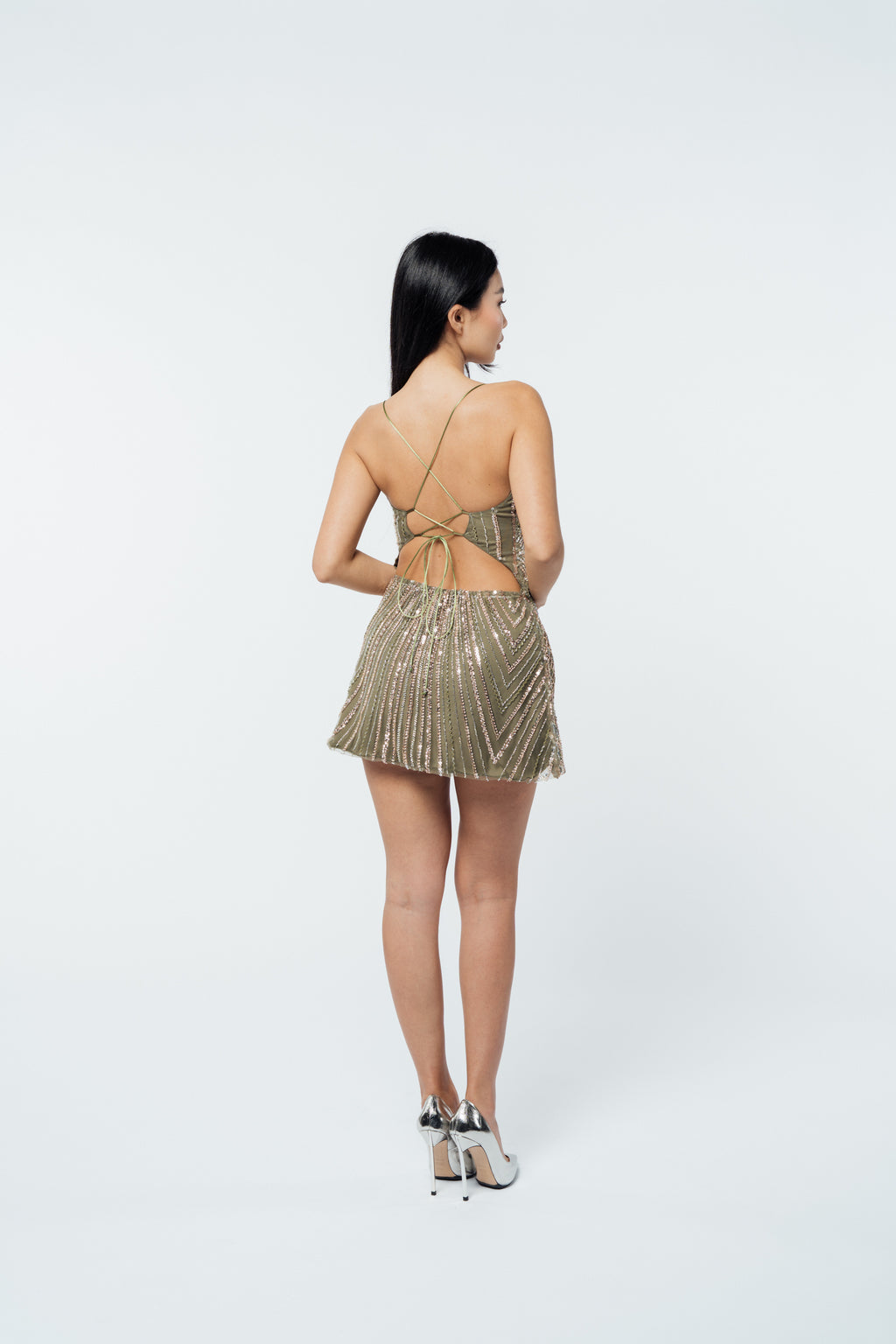 Green Drop Mini Dress