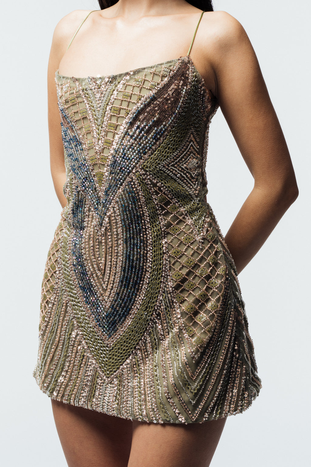 Green Drop Mini Dress