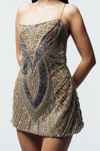 Green Drop Mini Dress